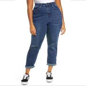 BP high waisted distressed mom jeans - size 14